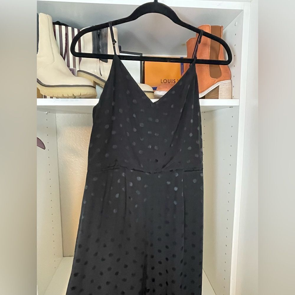 Anthropologie Essential Slim Jumpsuit Black Sleeveless Belted Women’s Size 4 - Picture 5 of 8
